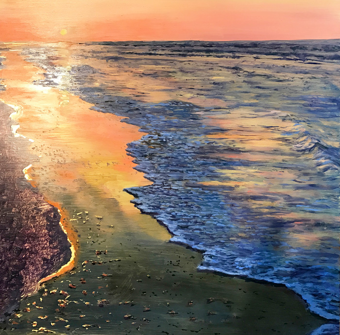 Linda Boisvert DeStefanis – “Ebbing Orange” - www.destefanisfineart1.com