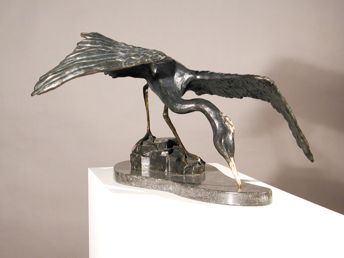 “Blue Heron Fishing”