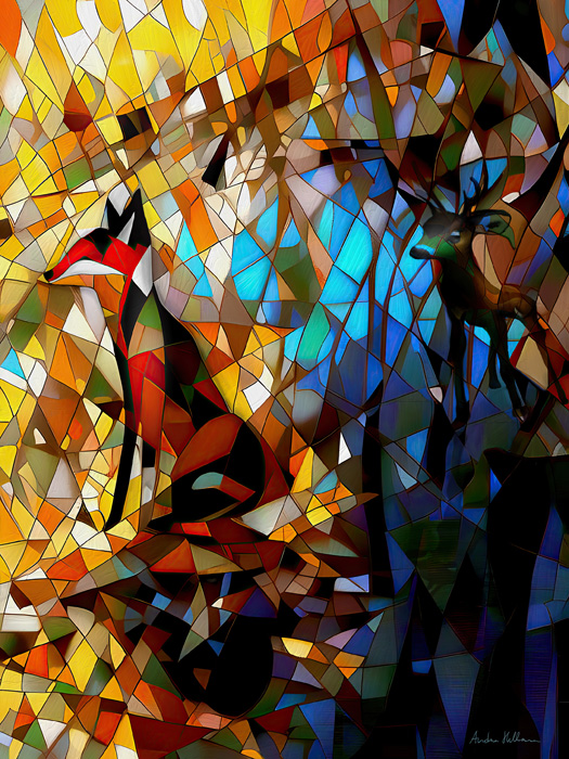 Andrea Hellman – “Fox and Fawn by the Creek” - www.andreahellman.com