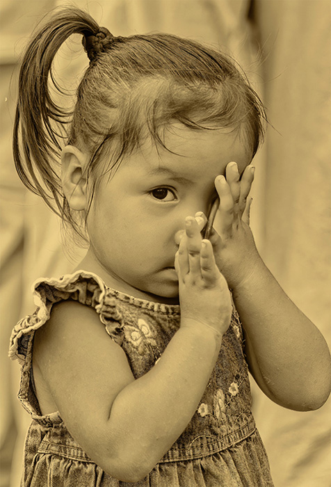 “Shy Child of Indigenous Village”