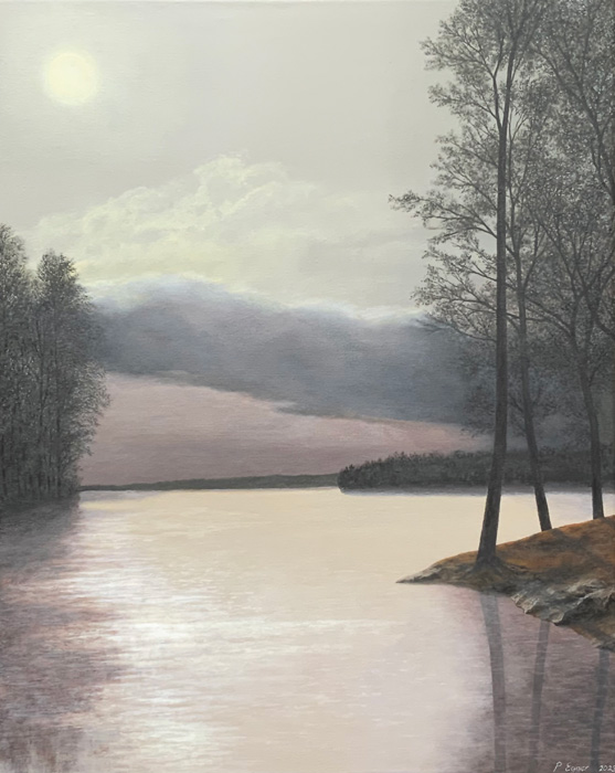 “Lueur vespérale au fil de l’eau”