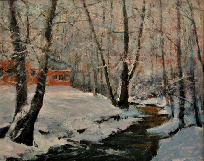 “Winter Stream in Santa Fe”