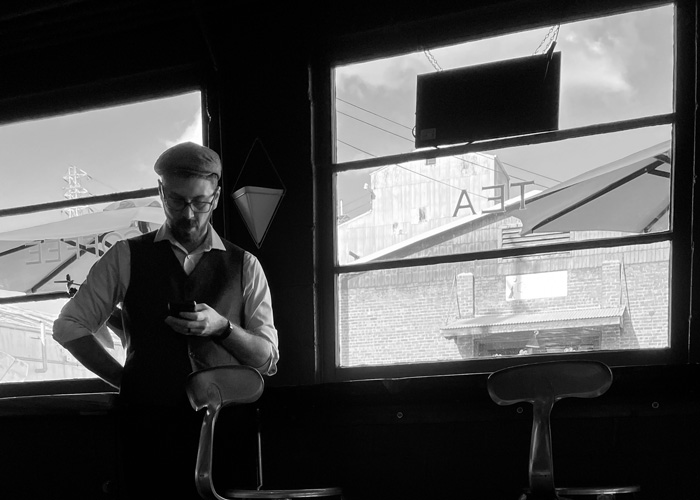 Waiting at a Petaluma Café