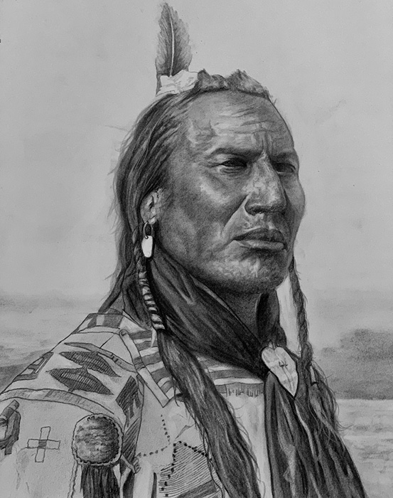 Lewis Isaac Testa – “Chief Big Spring” - www.etsy.com/shop/LewisTestaPortrait